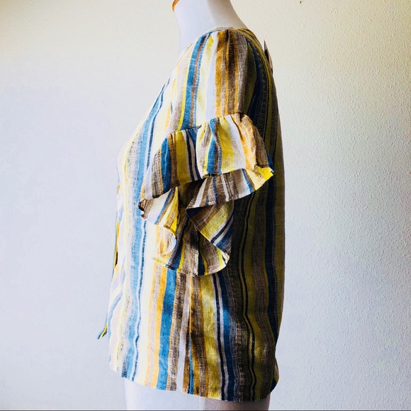 DREW Beverly Flutter Sleeve Lemon Top - Picture 5 of 8